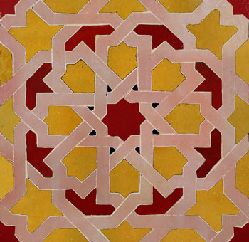 Mosaic House Moroccan tile Metam LG SQ 14-18-7 Natural, Unglazed, Terracotta Yellow Red  zellige, mosaic, zellij, field, pattern, glaze, intricate, traditional, classic 